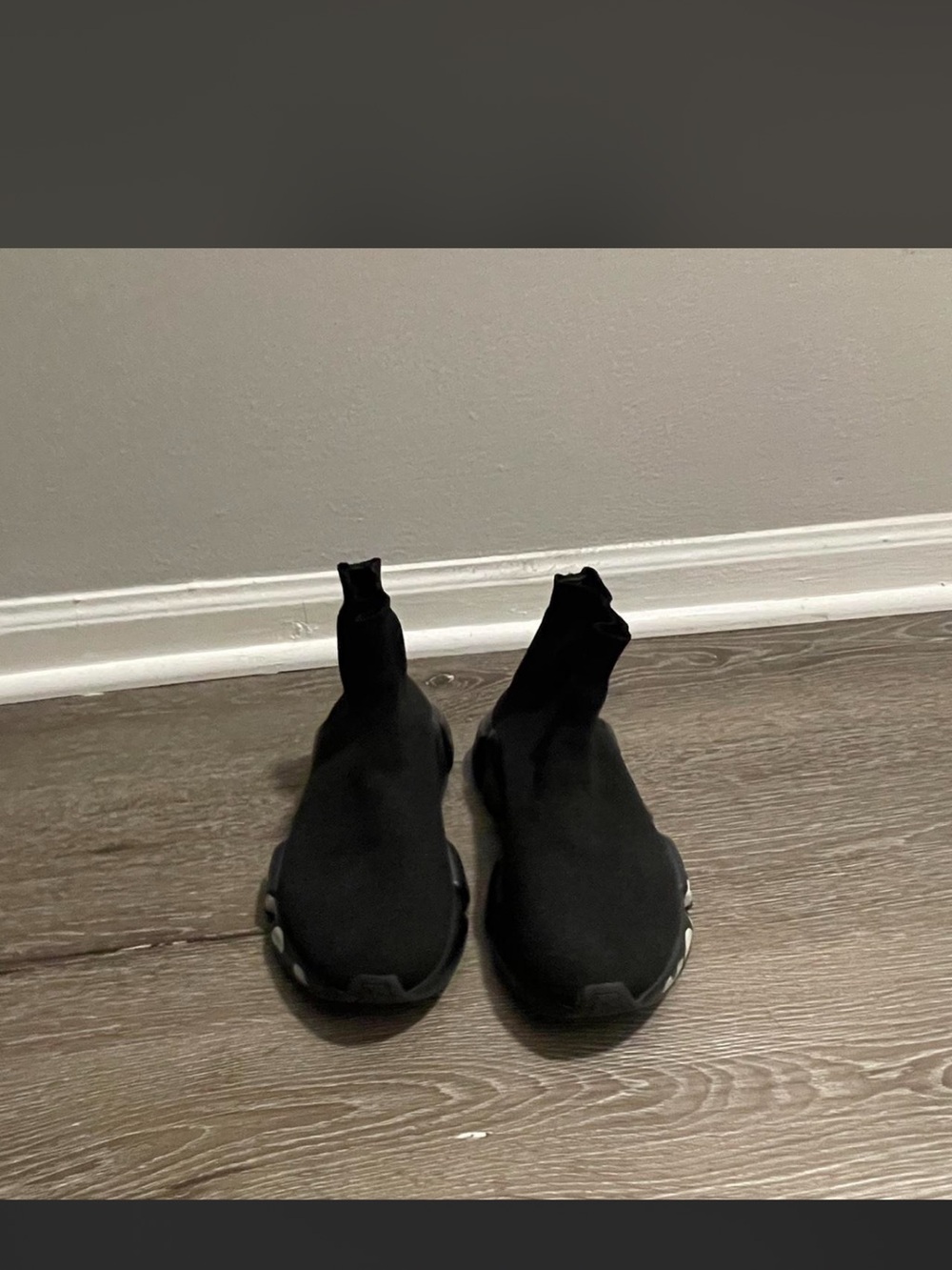 Balenciaga Black Sock-Style Knit Sneakers